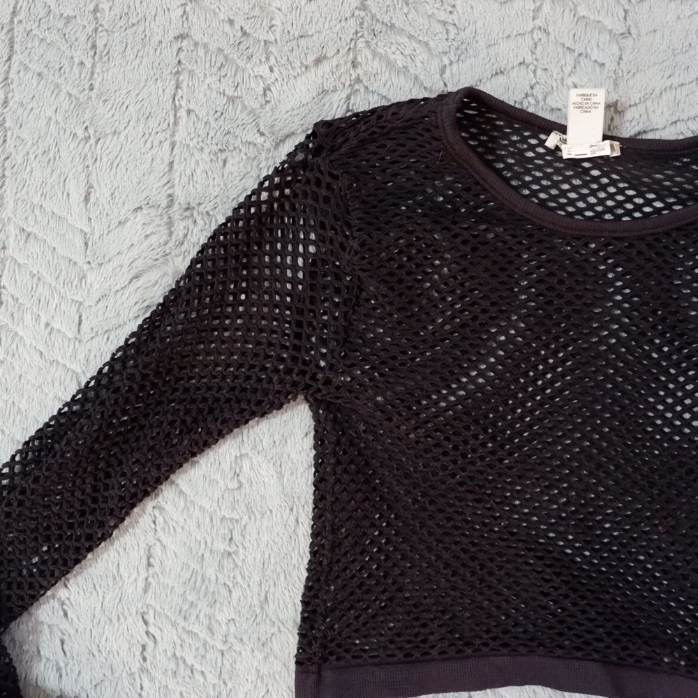 🖤Black Mesh Crop Top🖤